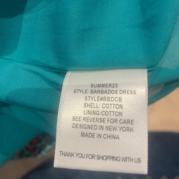 NWT Chen Burkett Barbados Dress (M) - Picture 9 of 9